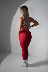 Align Seamless Scrunch Tights - Red