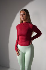 Performance Zip Shirt - Red